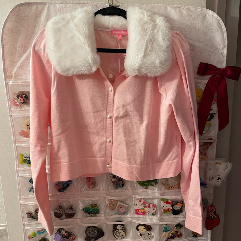 SUGAR THRILLZ CONSTANT WINKS KNIT CARDIGAN